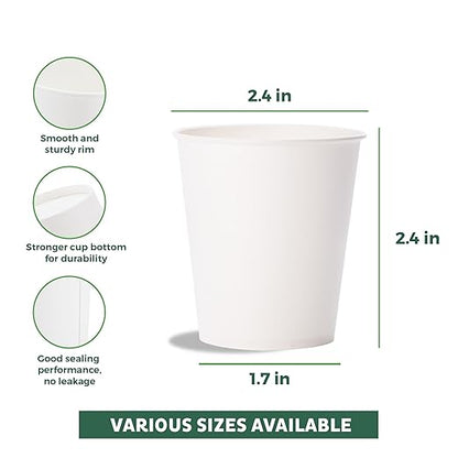 Freshware Coffee Cups 4 oz Disposable Paper Cups - Image 3