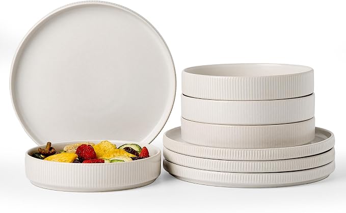 Famiware Star Stoneware Dinnerware Set, 8-Piece Dishes by Famiware