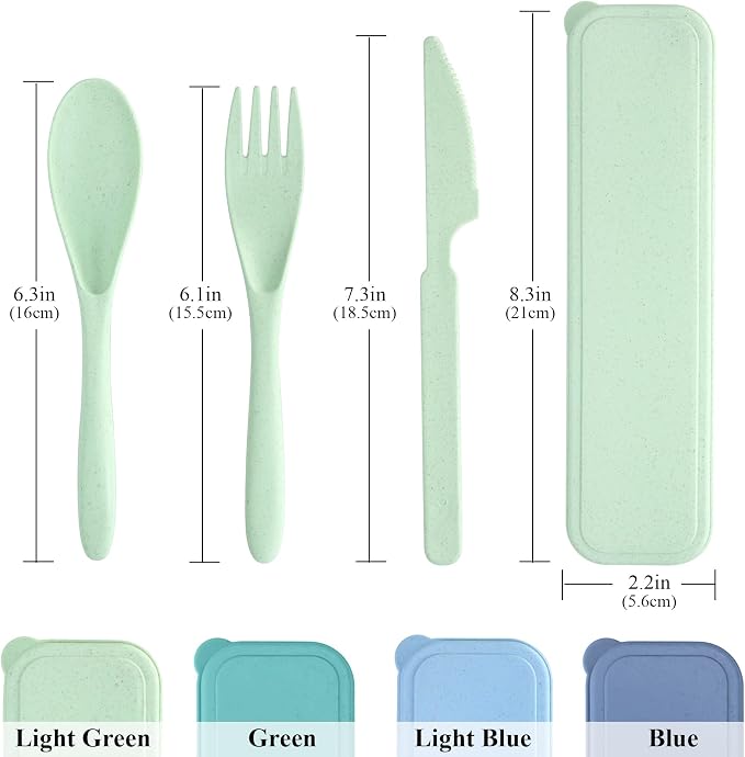 4 Sets Reusable Utensils Set - Image 2