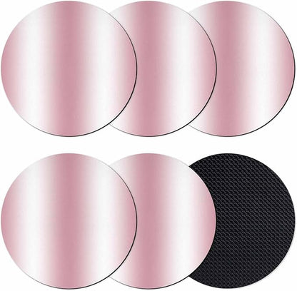 Ombre Pink Coasters Set of 6, Modern Minimalist Geometric Gradient Color Soft by PIEPLE
