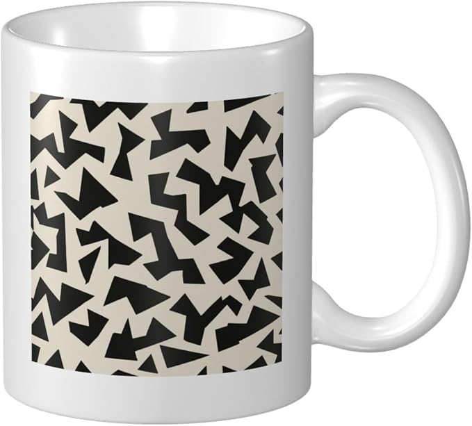 Minimalist Fragmented Angular Shapes Ceramic Cup, Elegant Coffee Mug Tee by Unknown