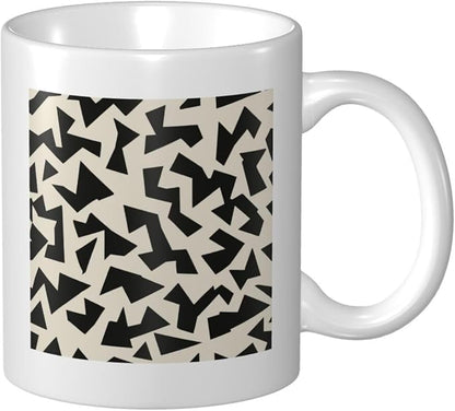 Minimalist Fragmented Angular Shapes Ceramic Cup, Elegant Coffee Mug Tee by Unknown