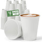 12 oz Coffee Cups Disposable White Paper Cups, 500 Pack BPA Free Leak Proof Hot Cups, 300GSM Thickened Disposable Cups,Unbleached Hot Cold Drink Cups for Everyday Home Office Coffee Bar Party Supplies