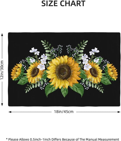 Fiokroo Sunflowers Wild Flowers Placemats Set of 4 Table Mats Table Tableware - Image 2