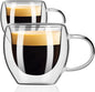 PARACITY Double Wall Glass Espresso Cups, 2.7 oz Expresso Shots, cappuccino by PARACITY