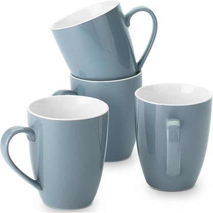 BTaT- Porcelain Coffee Mugs Set, 16 Ounces, 4 Pack, Restaurant Cups by BrewToATea