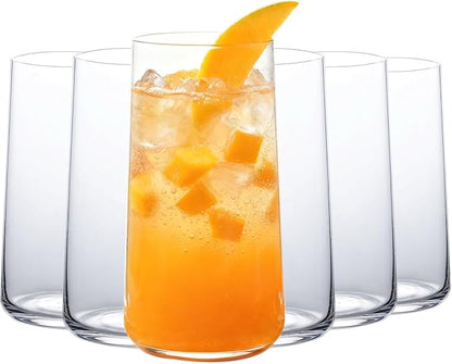 Wlasss Water Glasses Set of 6, 18.3oz Large Drinking Glasses, Glassware Set by WlasssLightweightGlasswareMakingLifeEasier