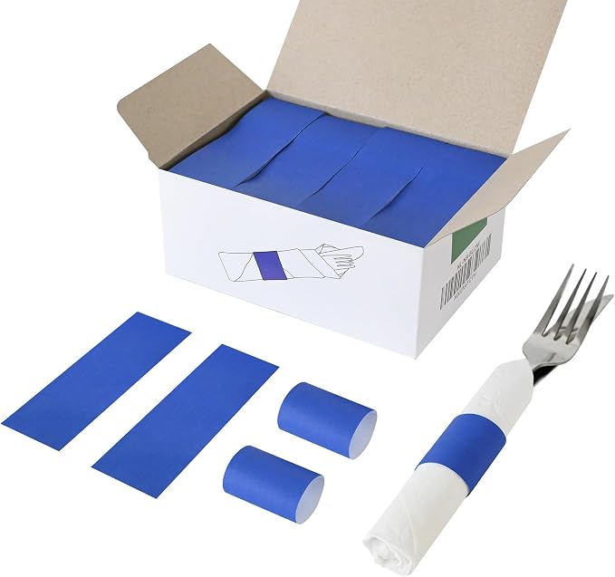 Self-Adhesive Napkin Bands, elegant table setting, by NATURALABEL