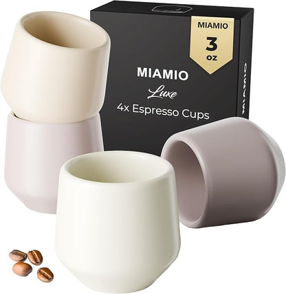 MIAMIO - Espresso Cups Set of 4 / Mug, Ceramic - Luxe | Ceramic espresso cups by MIAMIO