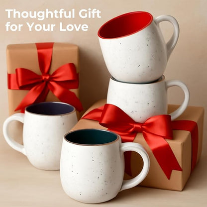 LIFVER 20 Ounces Coffee Mugs Set of 4, Large Ceramic Coffee Mugs - Image 4