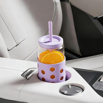 Mrsdry 16 oz Glass Cups with Lids and Straws - Image 2