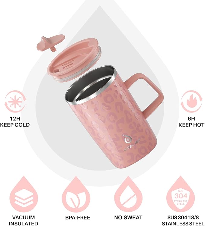 Ideus 16 oz Insulated Stainless Steel Coffee Mug - Image 2