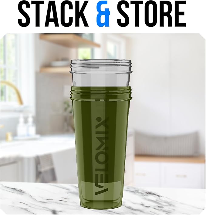 VELOMIX 2 Pack 28oz Protein Shaker Bottle - Image 6