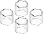 Scalloped Acrylic Napkin Rings Set of 4 – Elegant Crystal Clear Napkin Holders by GRAHAMDESIGN