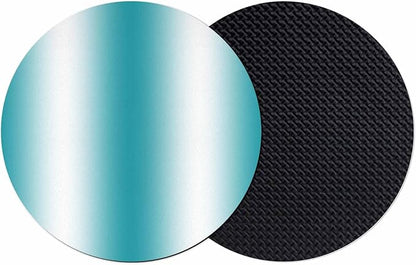 Ombre Turquoise Coasters Set of 2, Modern Minimalist Geometric Gradient Color by PIEPLE