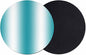 Ombre Turquoise Coasters Set of 2, Modern Minimalist Geometric Gradient Color by PIEPLE