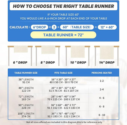 Artoid Mode Brown Poppy Floral Leaves Spring Table Runner, Seasonal Summer Kitchen Dining Table Decoration for Home Party Decor 13x108 Inch