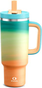 40 oz Tumbler with Handle and Straw: Stainless Steel Insulated Tumbler Keeps by ENCOOL