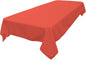 LA Linen Polyester Poplin Washable Rectangular Tablecloth, Stain and Wrinkle Resistant Table Cover 60x84, Fabric Table Cloth for Dinning, Kitchen, Party, Holiday 60 by 84-Inch, Coral
