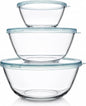 Luvan Glass Mixing Bowls with Lids Set-Large Glass Mixing Bowls, Food Prep by Luvan