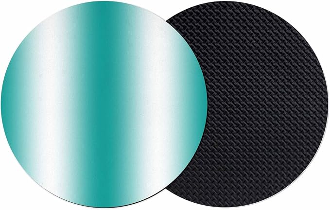 Ombre Teal Green Coasters Set of 2, Modern Minimalist Geometric Gradient Color by PIEPLE