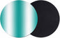 Ombre Teal Green Coasters Set of 2, Modern Minimalist Geometric Gradient Color by PIEPLE