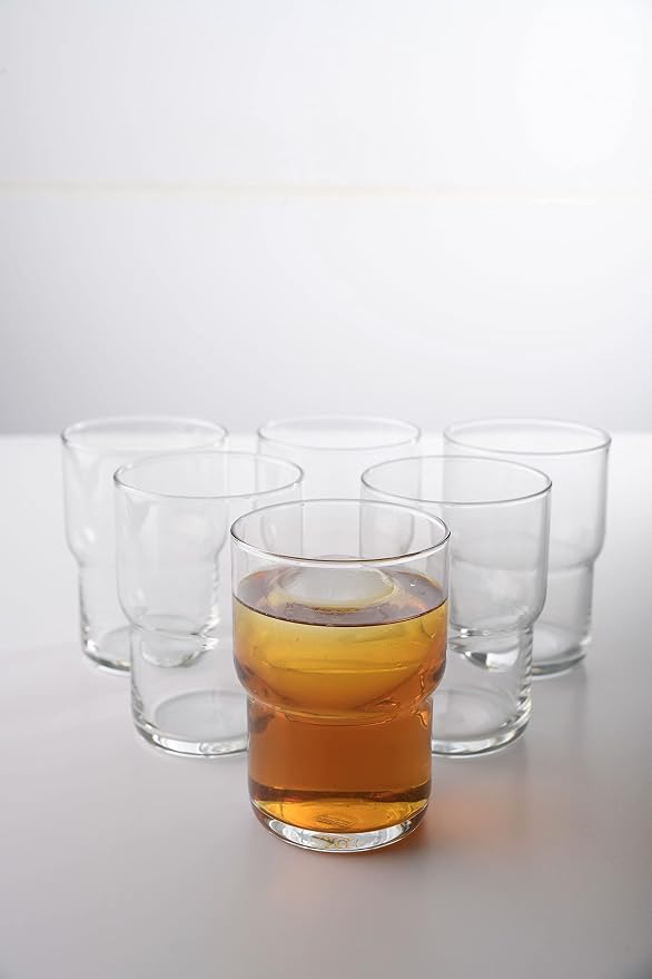 LEMONSODA Stackable Iced Coffee Glasses, 15oz Drinking Glasses, Coffee & Water - Image 8