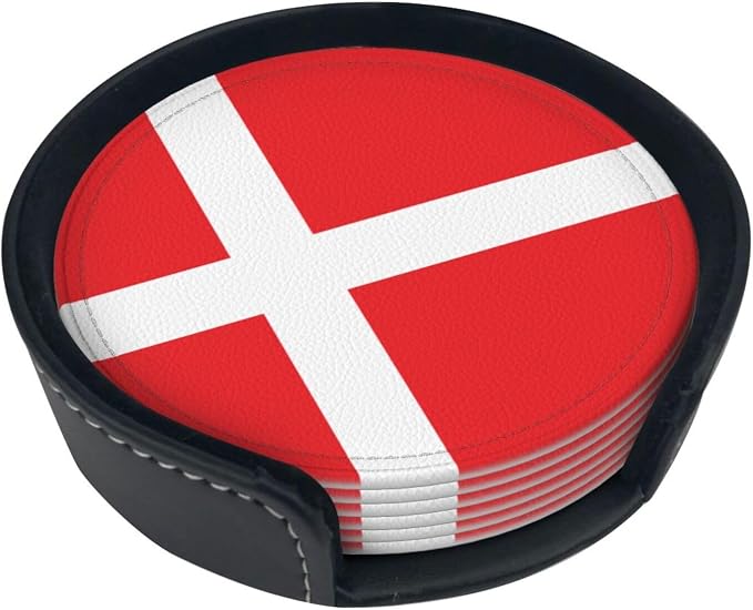 Danish Flag Coasters for Drinks by Unknown