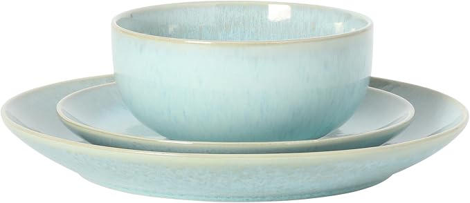 Gibson Elite Pine Coast Plates and Bowls Sets, 12-Piece Stoneware Dinnerware - Image 9