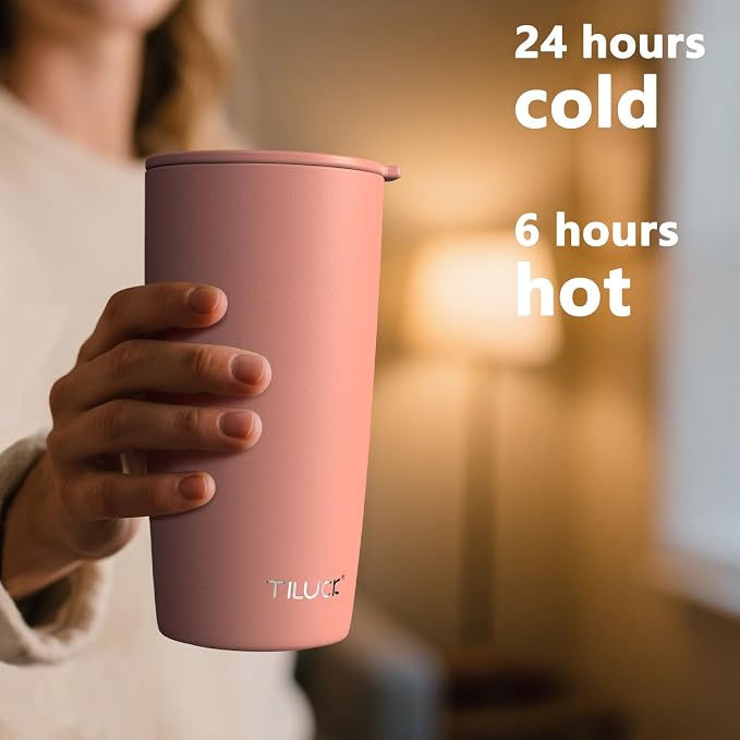 TILUCK 20 oz Insulated Coffee Tumbler - Image 3