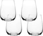 over&back 18oz Traditional Glassware - Set of 4 Classic Stemless Drinking Glasses for Parties, Get-togethers, and More - Mouth-Blown - Wine Cups for Kitchen and Dining Room - Clear