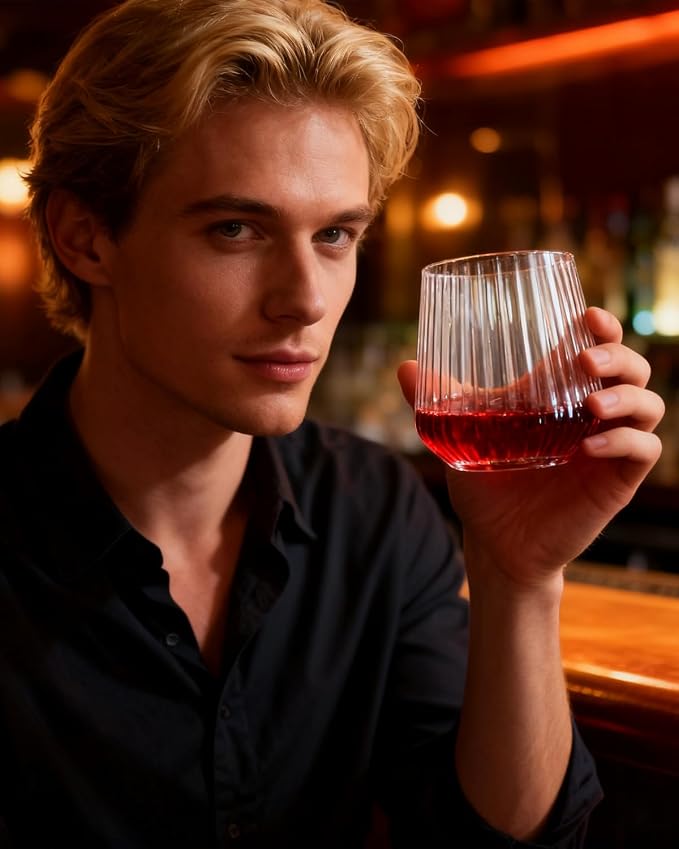 YOUBET 40Pack Plastic Ribbed Wine Glasses - Image 3