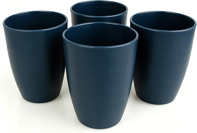 Wheat Straw Cups set of 4, Unbreakable Drinking Cup | 12 Oz Reusable Cups by Soptalles