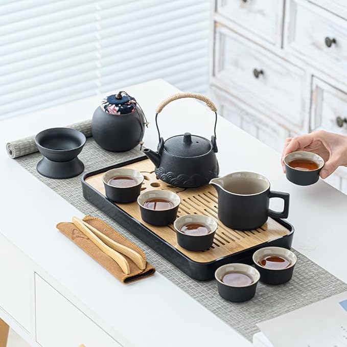 LURRIER Gongfu tea sets, Portable Ceramic TeaSet, Asian Tea sets - Image 5