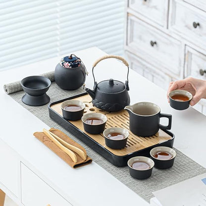 LURRIER Gongfu tea sets, Portable Ceramic TeaSet, Asian Tea sets - Image 5