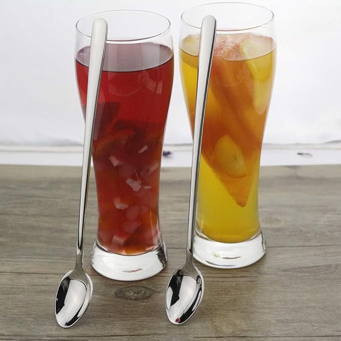 9" Iced Tea Spoons, DEALIGHT 6-Piece Heavy-Duty Long Handled Teaspoons | 18/10 - Image 6