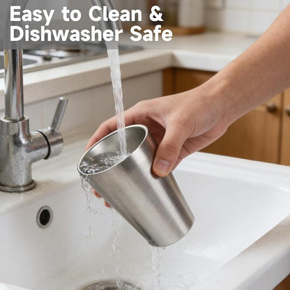 6PCS Stainless Steel Cups 16 oz, Double Wall Vacuum Insulated Stainless Steel - Image 5