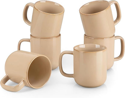 vancasso Coffee Mugs Set of 6, 12 Oz Ceramic Coffee Cups by vancasso