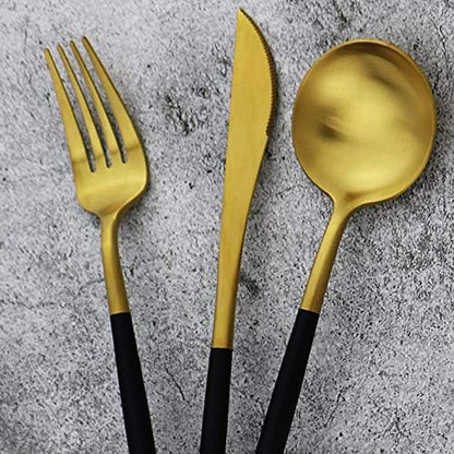 20-Piece 18/10 Stainless Steel Flatware Silverware, Luxury Dinnerware Set - Image 5