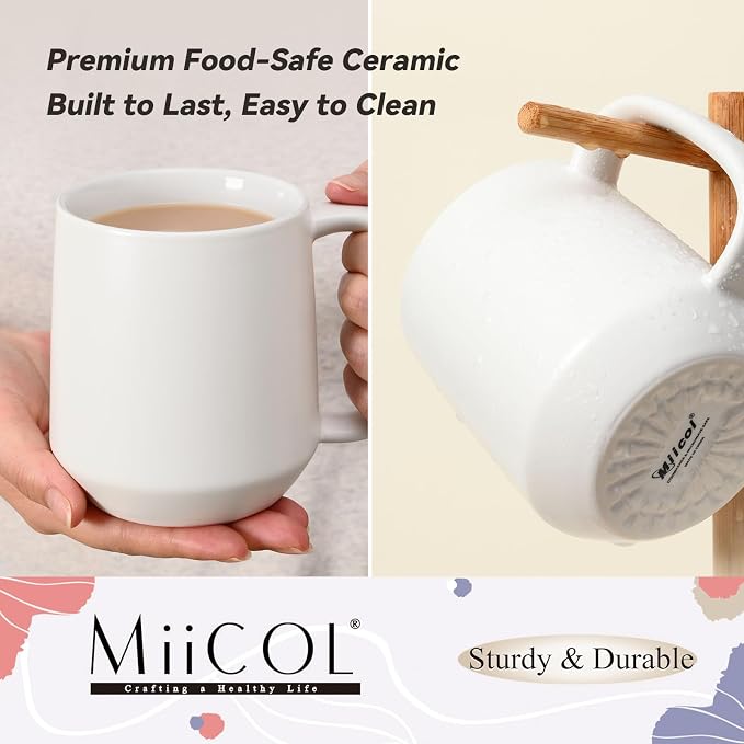 Miicol 16 oz Large Ceramic Coffee Mug, Mulled Drinks Cup, Gift - Image 6