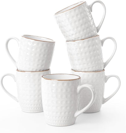 famiware Eden Coffee Mugs Sets of 6, 12 oz Ceramic Stoneware Mug Cup Set | by Famiware