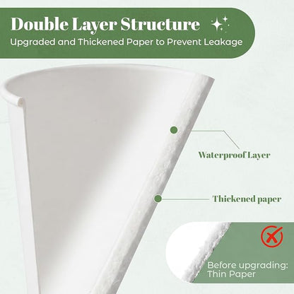 Mifoci 50 Pack 22 oz Disposable Paper Coffee Cups, Travel Cold Cups Bulk - Image 3