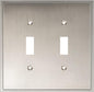 Henne Bery Soft Modern Decorative Wall Plate Switch Plate Outlet Cover (Double Toggle, Satin Nickel)