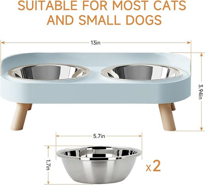 Elevated Cat Bowl, Raised Cat Food and Water Bowl Set - Image 5