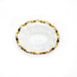Annieglass Ruffle 8.25 x 6.5 Inch Dip Bowl with 24k Gold, Timeless Glass Tableware for all Occasions, Made in the USA