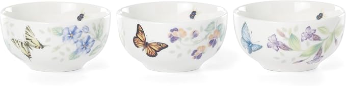 Lenox 890449 Butterfly Meadow Kitchen 3-Piece Mini Bowl Set by Lenox