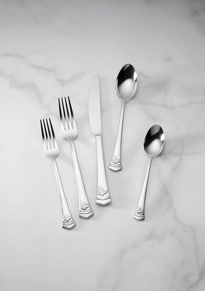 Lenox Silverware Set, Butterfly Meadow II Mirror 65-Piece Flatware Set - Image 3
