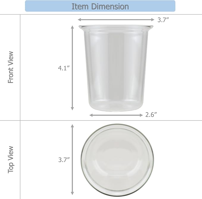 EIKS 2 Pack Drinking Glasses Crystal Clear Cups, 400ml/13.5oz | - Image 3