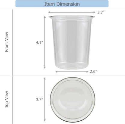EIKS 2 Pack Drinking Glasses Crystal Clear Cups, 400ml/13.5oz | - Image 3