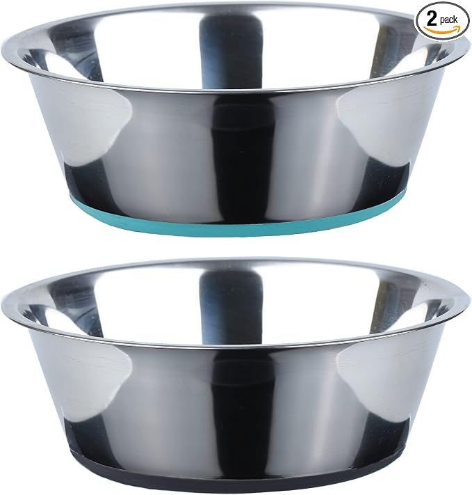 Deep Stainless Steel Anti-Slip Dog Bowls by PEGGY11